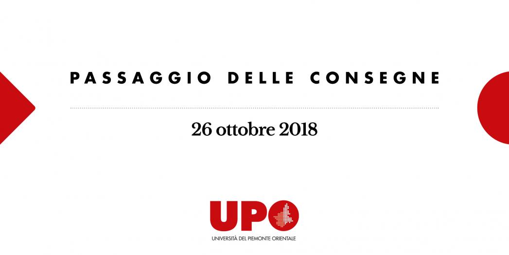 Passaggio di consegne tra i due Rettori il 26 ottobre a Vercelli
