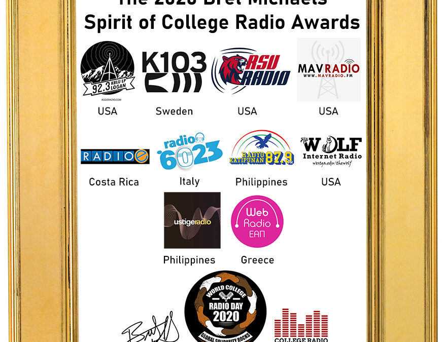Radio 6023 tra i vincitori del Bret Michaels’ Spirit of College Radio Awards winners.