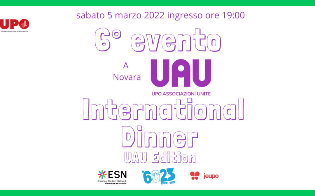 6° evento UAU – International Dinner UAU Edition