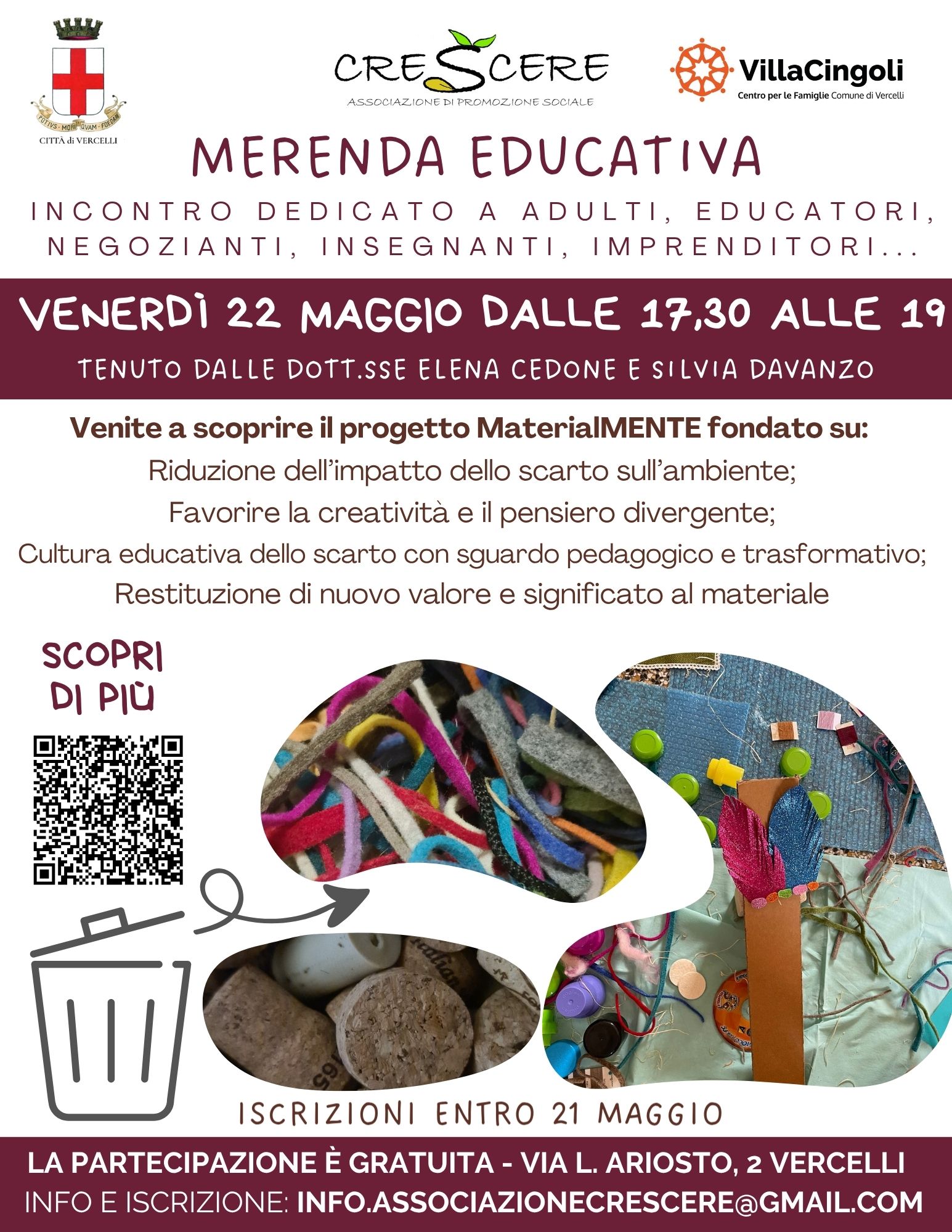 progetto MaterialMENTE a Vercelli